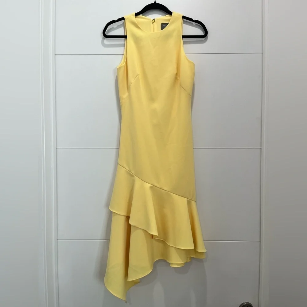 NWOT Theia Yellow Dress Size 2